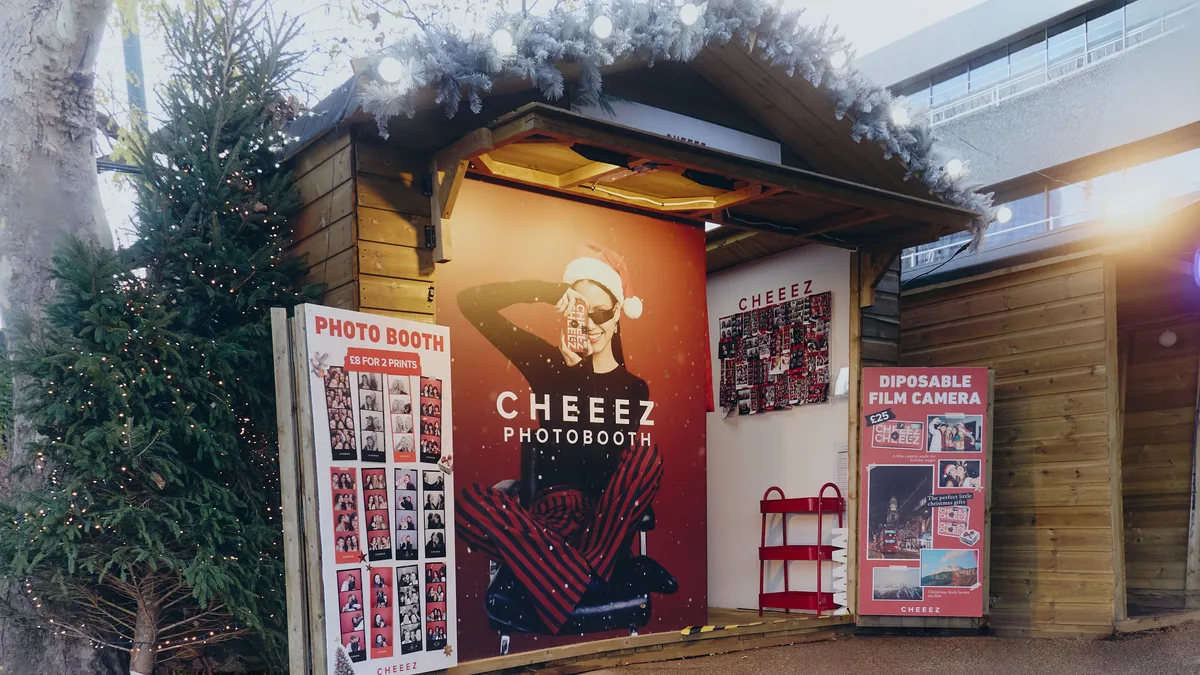 CHEEEZ kiosk at Waterloo Christmas Market, London